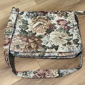 Beis Expandable Messenger Bag Vintage Floral